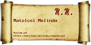 Matolcsi Melinda névjegykártya